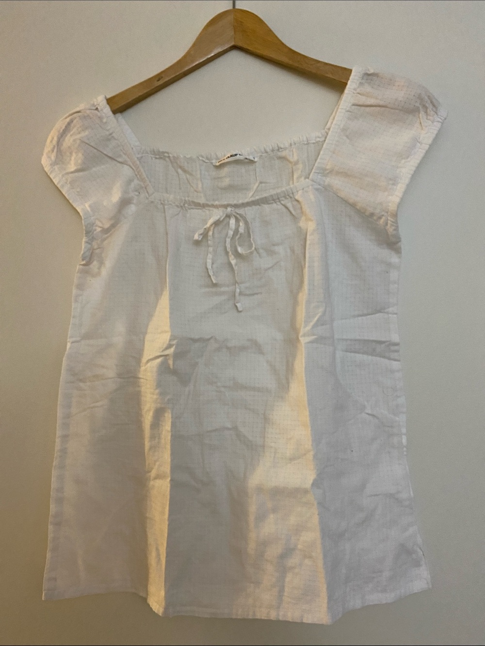 🎀3 for $19 ✨ White Peasant Blouse with Tie Neck